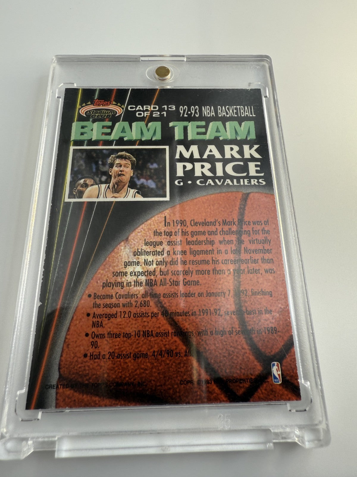 1992-93 Topps Stadium Club - Beam Team Mark Price #13 Members Only