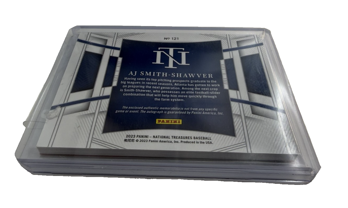 2023 National Treasures AJ SMITH-SHAWVER 24/25 Patch Autograph Atlanta