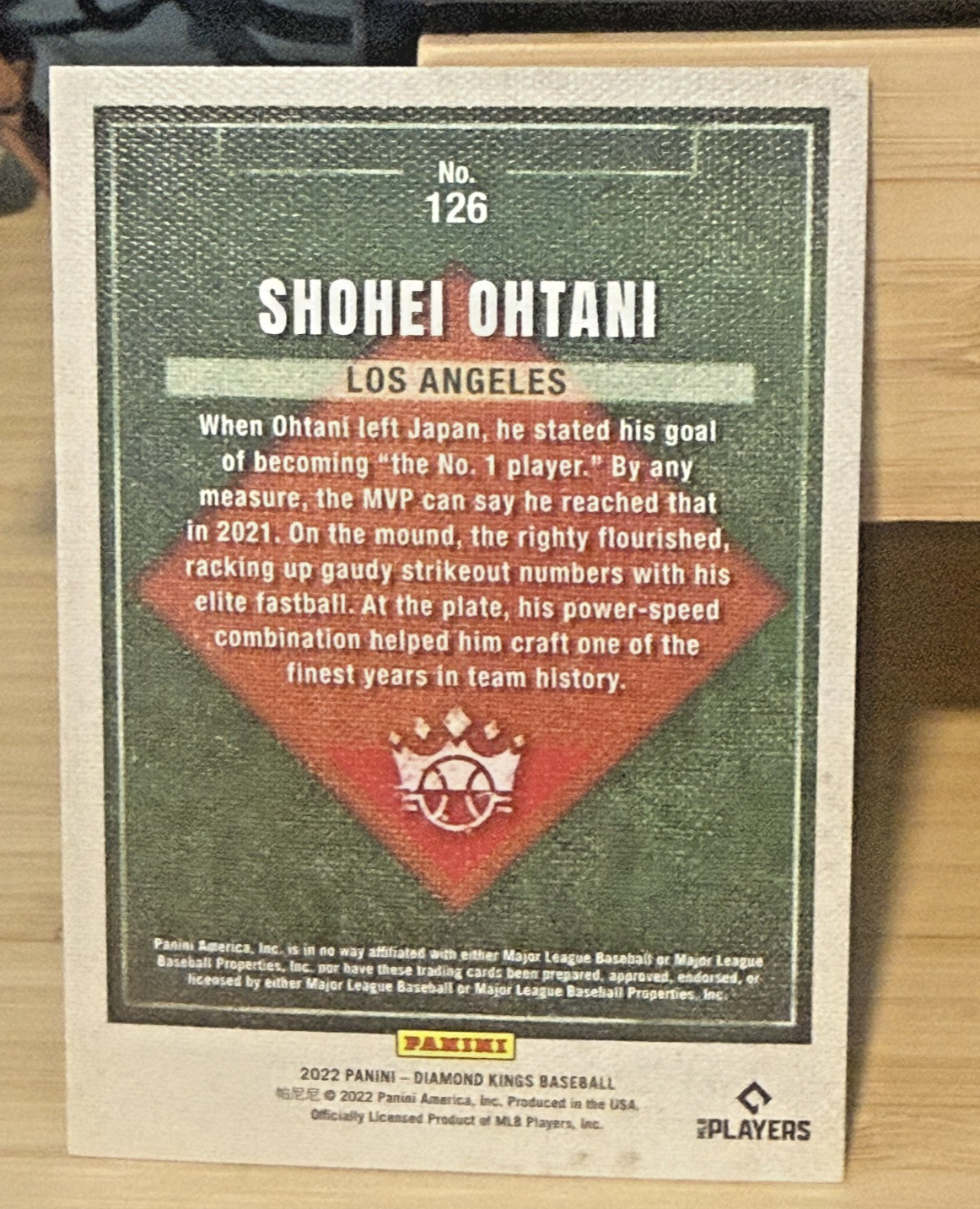 2022 Panini Shohei Ohtani Diamond Kings LA Angels #126