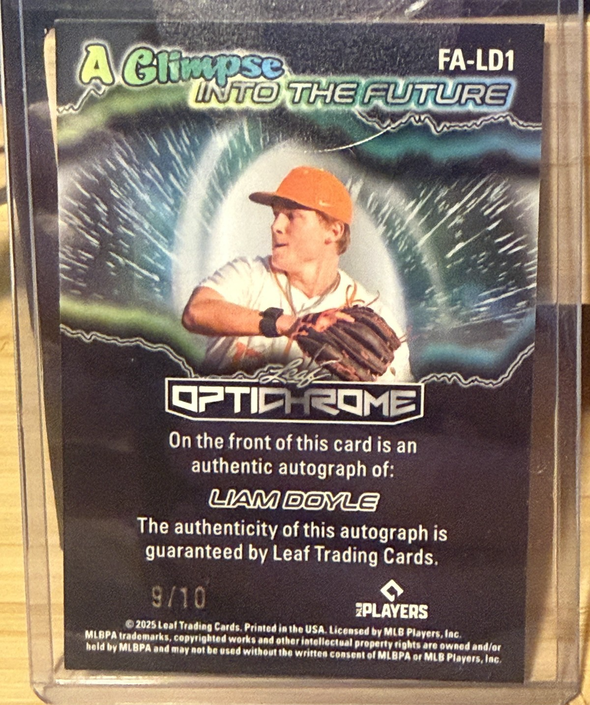 2025 Leaf Liam Doyle MLB #20 Prospect St Louis Cardnials #FA-LD1 Auto 9/10