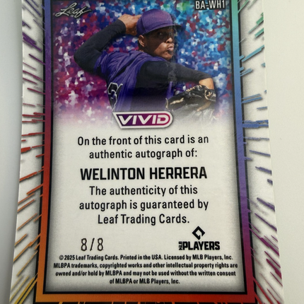Wellington Herrera Leaf Vivid Green 8/8 # Autographed 8/8