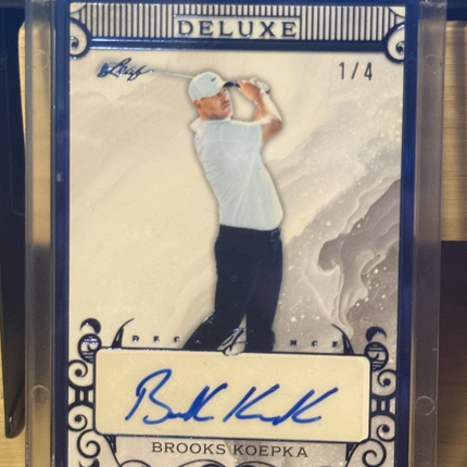 2026 Deluxe Leaf DecaDence Brooks Koepka Autographed 1/4 card number d-BK1