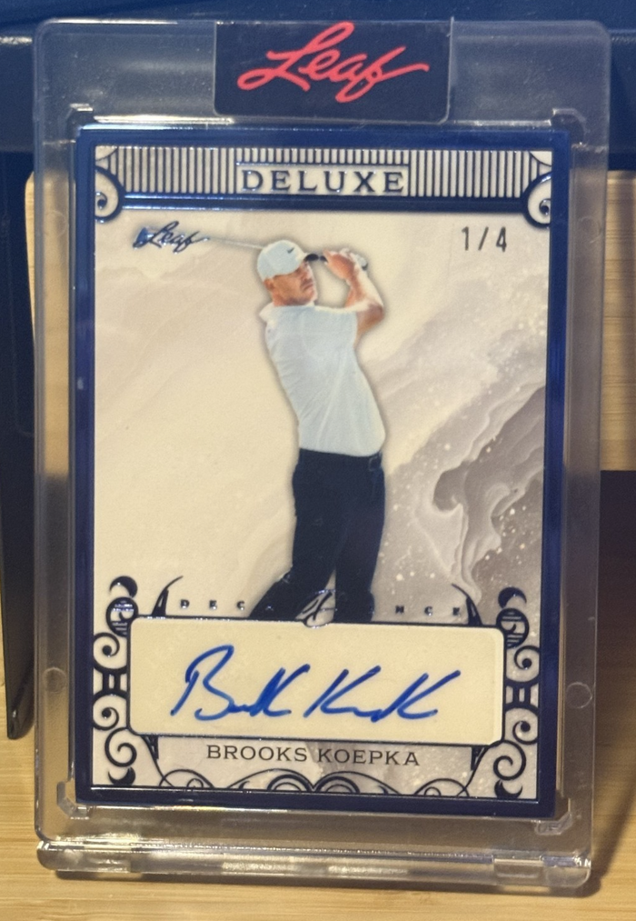 2026 Deluxe Leaf DecaDence Brooks Koepka Autographed 1/4 card number d-BK1