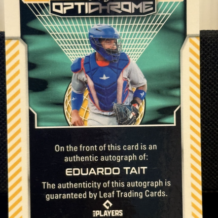 2025 Leaf Eduardo Tait Minnesota Twins MLB #37 prospect Card #BA-ET1 Auto 10/10