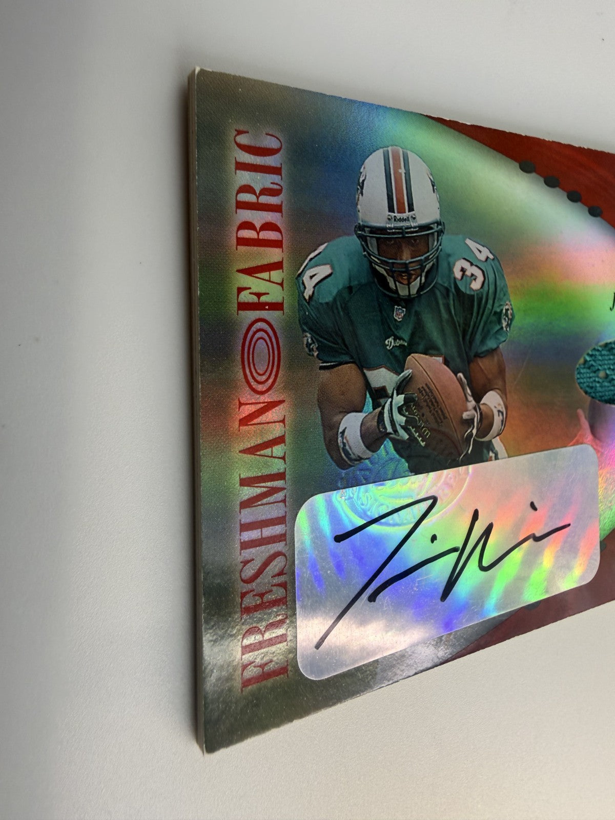 Travis Minor Fabric Mirror Red Auto #126 Numbered 1 /150 look at corners