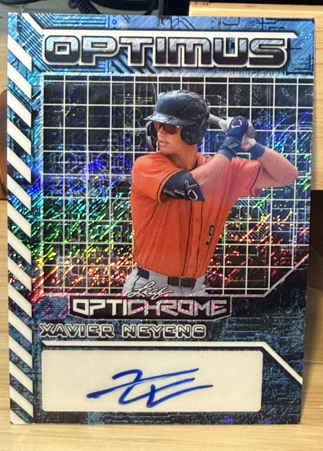 2025 Leaf Optichrome Xavier Neyens Houston Astros MLB 97 Rank #OA-XN1 Auto 5/7