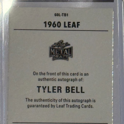 2026 Leaf Tyler Bell Colorado Rockies #10 Draft Pick 60L-TB1 AUTO 24/25