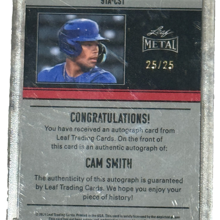 2024 Leaf Metal Auto Prismatic Silver Cam Smith 25/25 RC Houston Astros 91A-CS1