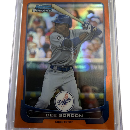 Dee Gordon 2012 Bowman Chrome Orange Refractor 13/25 #123