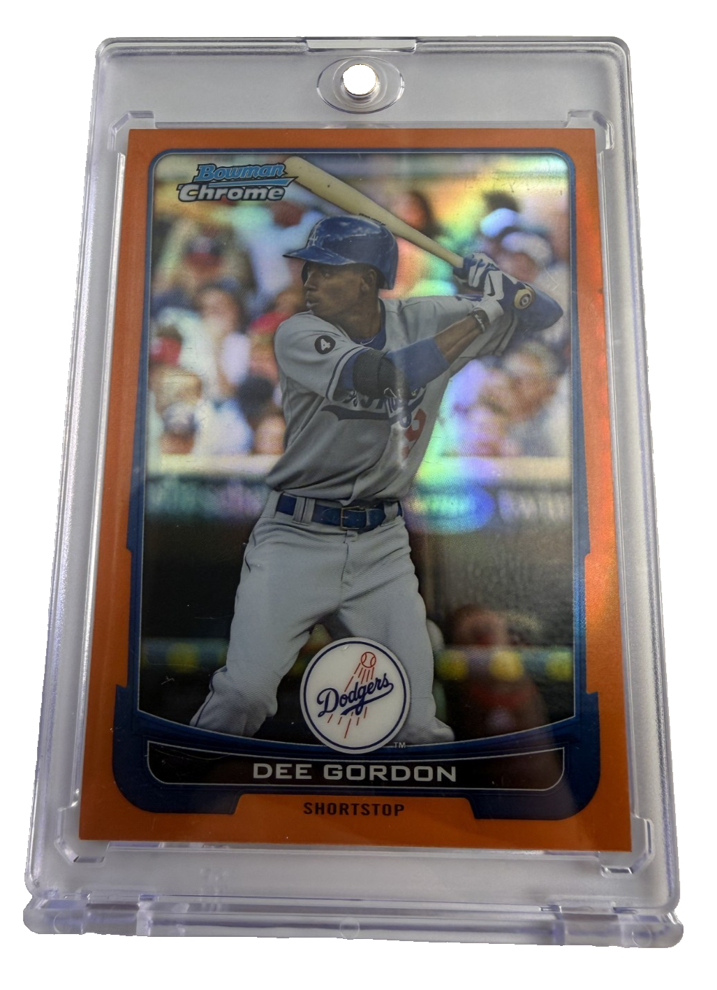 Dee Gordon 2012 Bowman Chrome Orange Refractor 13/25 #123