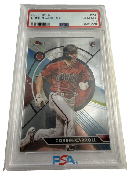 Corbin Carroll #24 2023 Topps Finest (RC) PSA Gem MT 10