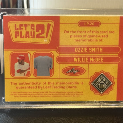Leaf 2026 Lets Play 2 Ozzie Smit Willie Mcgee Card #LP-20 1/35