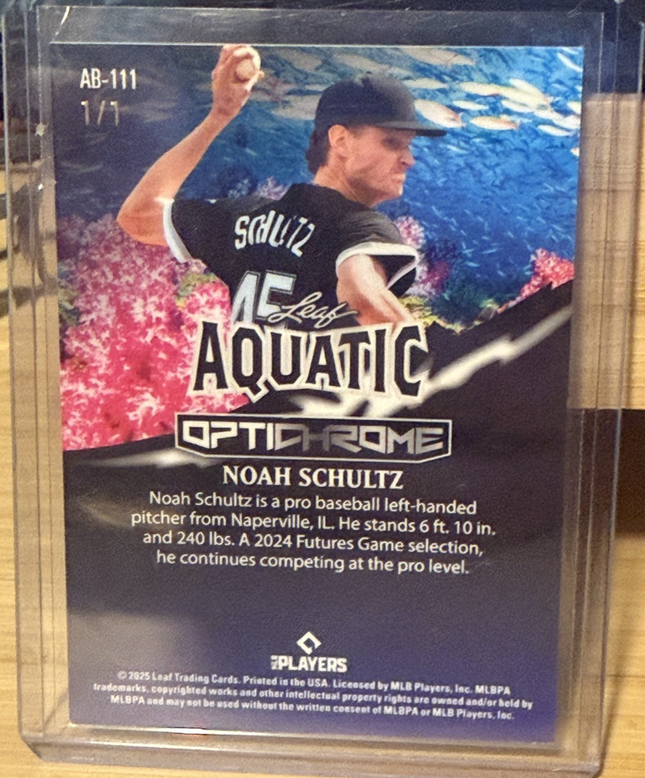 2025 Leaf Noah Schultz Chicago White Soxs #AB-111 Card 1/1