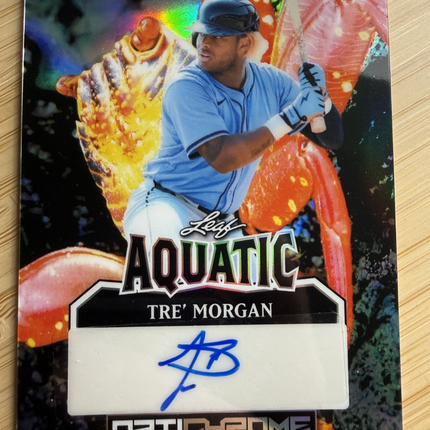 2025 Leaf Aquatic Tre Morgan Optichrome Tampa Bay Rays #AA-TM1 Auto 1/1