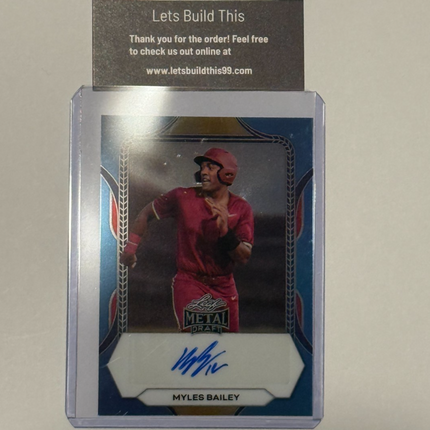 Leaf 2026 Miles Bailey Pick #75 Chicago Cubs Card# BA-MB1 Auto 8/75