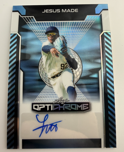 2025 Leaf Opticrome Jesus Made Milwaukee Brewers #BA-JM1 Auto 4/7