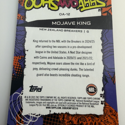 2024-25 MoJave King Topps Chrome NBL  Oohs and Ahhs