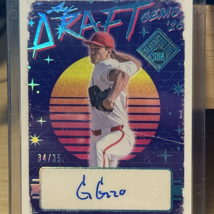 2026 Leaf Gabe Gaeckle MLB #73 Pick Oakland A's Draft Gems #DG-GG1 Auto 34/35