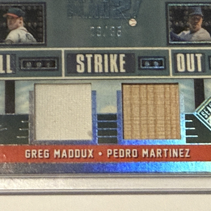 2026 Leaf Greg Maddux /Pedro Martinez Game Used Memorabilia LP-13 Numbered 28/35
