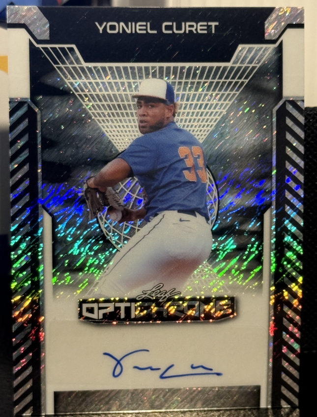 Leaf 2025 Yoniel Curet Detroit Tigers Prospect Card #BA-YC2 Auto 8/10