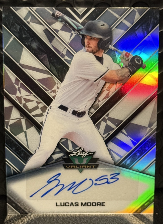 Leaf 2026 Lucas Moore Pick #155 Cleveland Guardians Card #VA-LM1 Auto