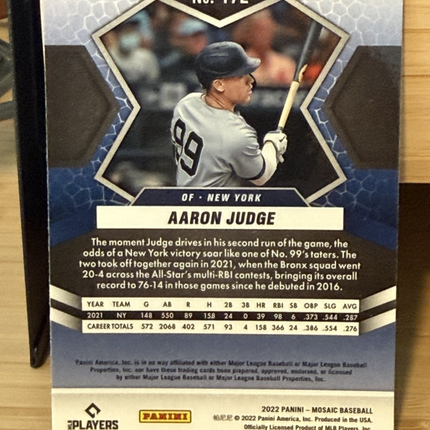 2022 Panini Mosaic Aaron Judge New York Yankees #172