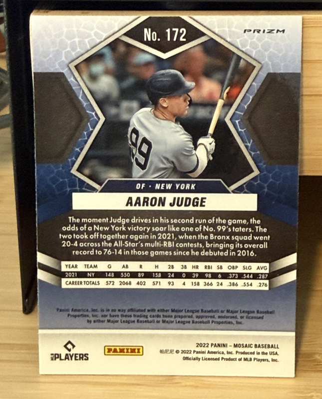 2022 Panini Mosaic Aaron Judge New York Yankees #172