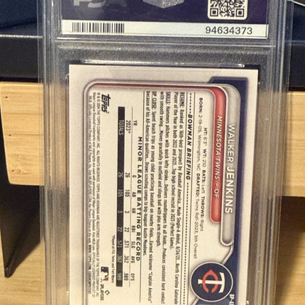 2024 Bowmans 1st Walker Jenkins Minnesota Twins #BP43 Gem MT 10 PSA