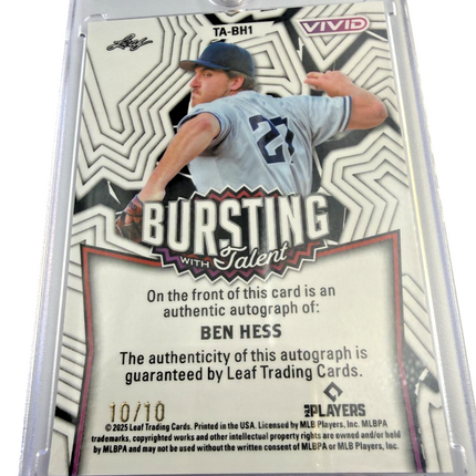 Leaf  VIVID Ben Hess Bursting with Talent #TA-BH1  Numbered 10/10 2025