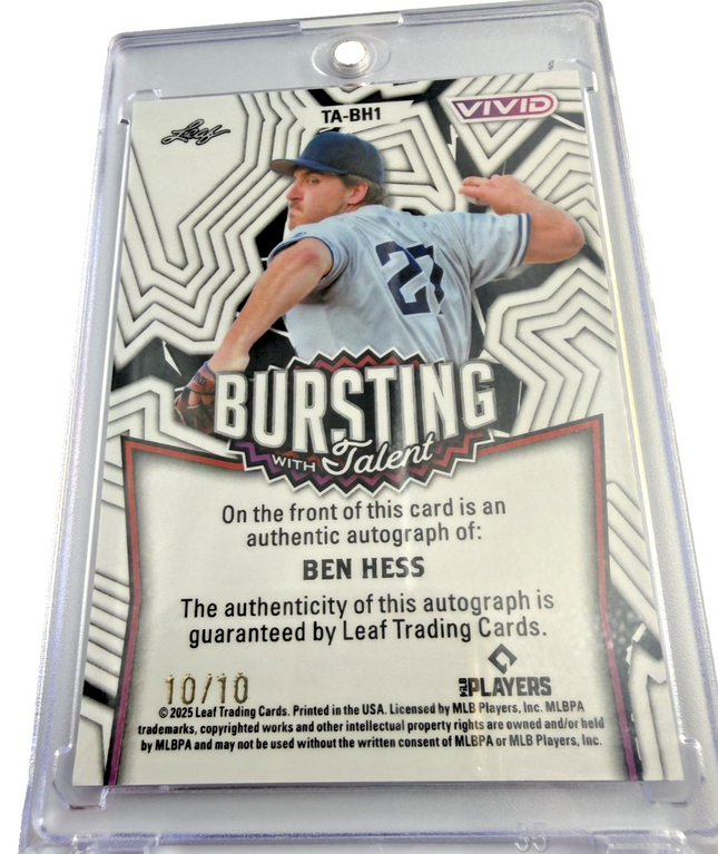 Leaf  VIVID Ben Hess Bursting with Talent #TA-BH1  Numbered 10/10 2025