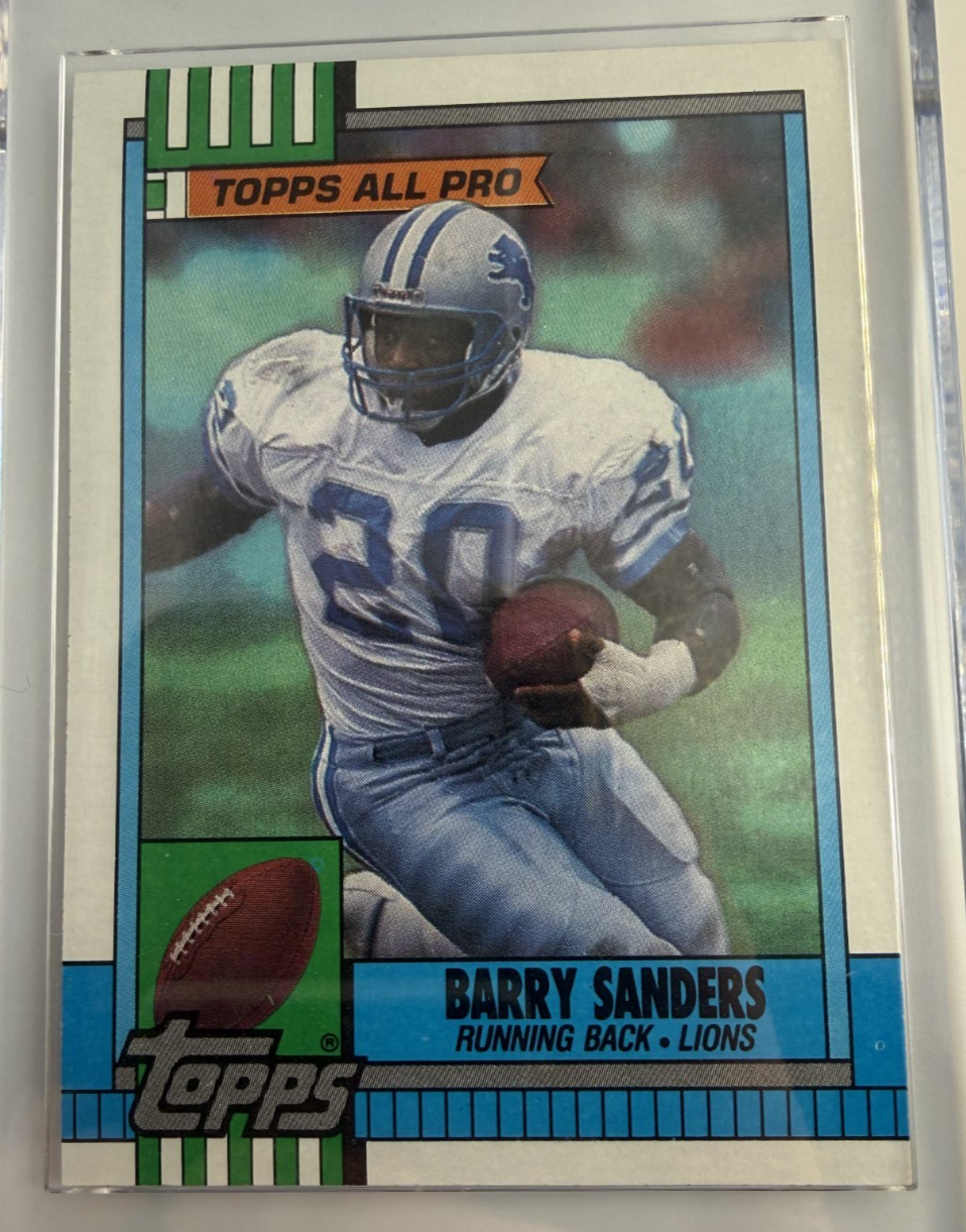 Barry Sanders 1990 Topps All -Pro Card #352 Detroit Lions