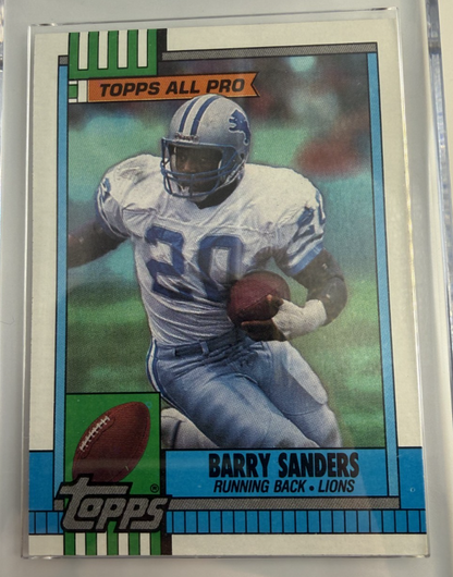 Barry Sanders 1990 Topps All -Pro Card #352 Detroit Lions