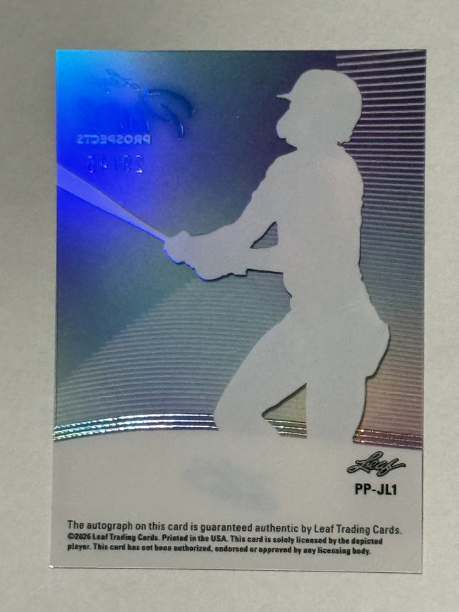 Leaf 2026 Justin Lebron Cincinnati Reds Draft Pick #18 PP-JL1 Auto 23/45