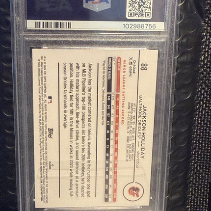 Topps 2024 Jackson Holliday Baltimore Orioles PSA Grade 10 Card#88