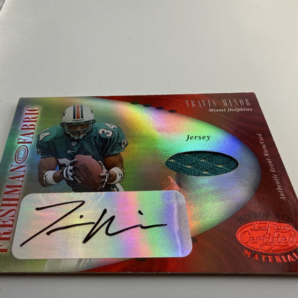 Travis Minor Fabric Mirror Red Auto #126 Numbered 1 /150 look at corners