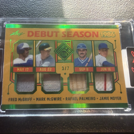 Leaf 2026 Debut Season 1986 McGriff McGwire Palmeiro Moyer Card #DS-17 3/7