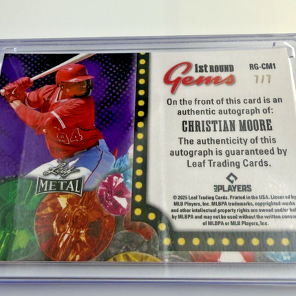 2025 Christian Moore ist Round Gems Leaf Metal #RG-CM1 7/7
