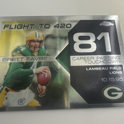 Flight to 420 Brett Favre 81 Career Passing Touchdowns Topps BFC-BF81