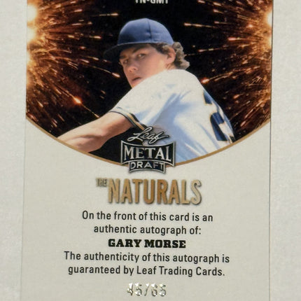 Leaf 2026 Gary Morse 2027 MLB Draft Prosect Card#TN-GM1 Auto 45/65