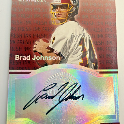 1999 Brad Johnson Fleer Mystique  Fresh Ink  AUTO #'206/300 Washington Redskins