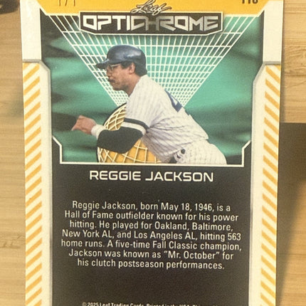 2025 Leaf Optichrome Reggie Jackson New York Yankees #118 Card 1/1