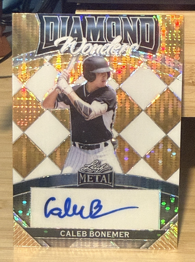2025 Leaf Caleb Bonemer MLB #13 Prospect Chicago White Soxs #DW-CB3 Auto 1/1