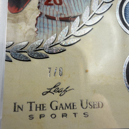 MIKE SCHMIDT 2025 LEAF IN THE GAME USED HEROES OF HISTORY PATCH  7/8 #HH-58