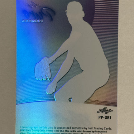 Leaf 2026 Gio Rojas Pick#16 Rangers Card# PP-GR1 Auto