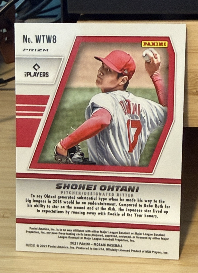 2021 Panini Mosaic Shohei Ohtani LA Angels #WTW8 Will to Win