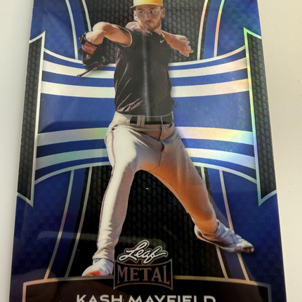 2025 Kash Mayfield Leaf Metal Blue Prismatic 29/49 #113