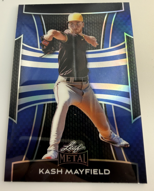 2025 Kash Mayfield Leaf Metal Blue Prismatic 29/49 #113