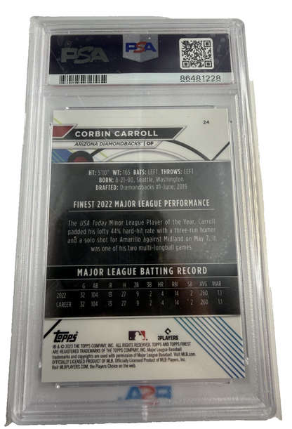Corbin Carroll #24 2023 Topps Finest (RC) PSA Gem MT 10