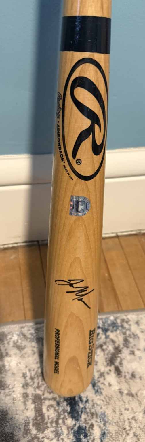 Joe Mauer Signed Baseball Bat with MLB COA Minnesota Twins
