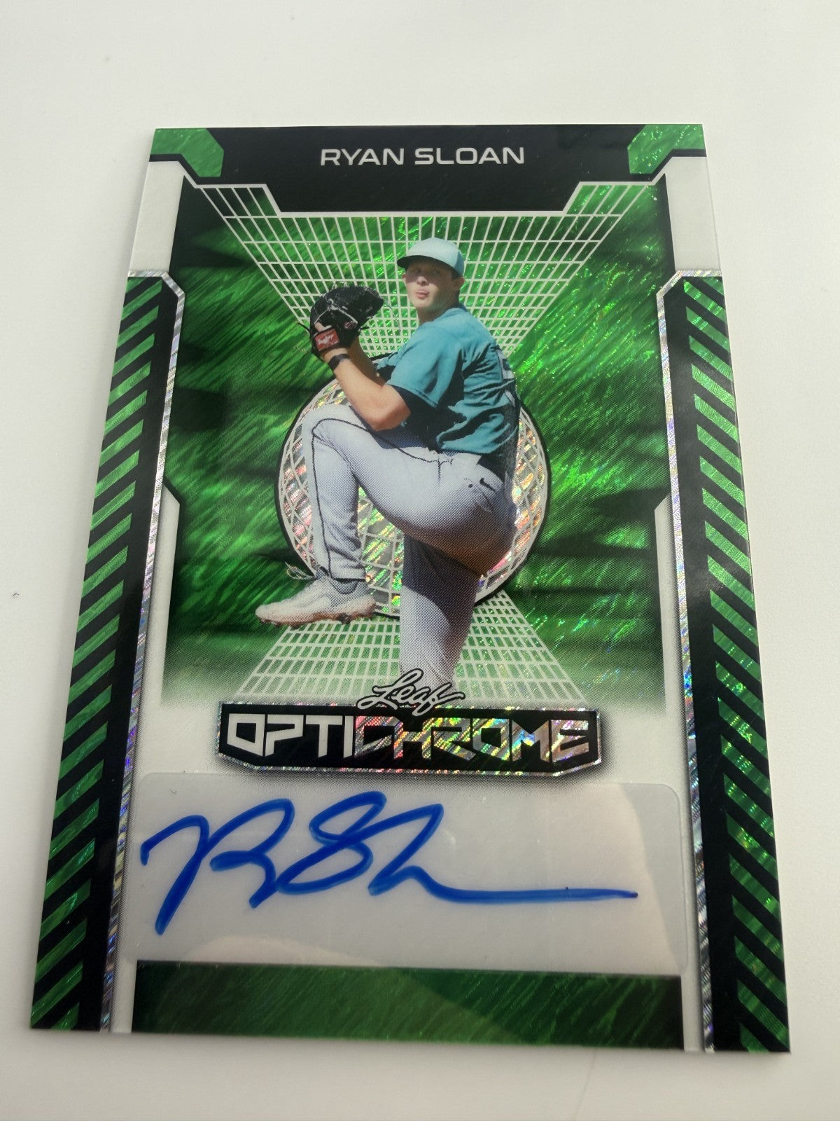 2025 Leaf Ryan Sloan Optichrome Green 22 MLB Prospect #BA-RS2 Auto 6 of 6